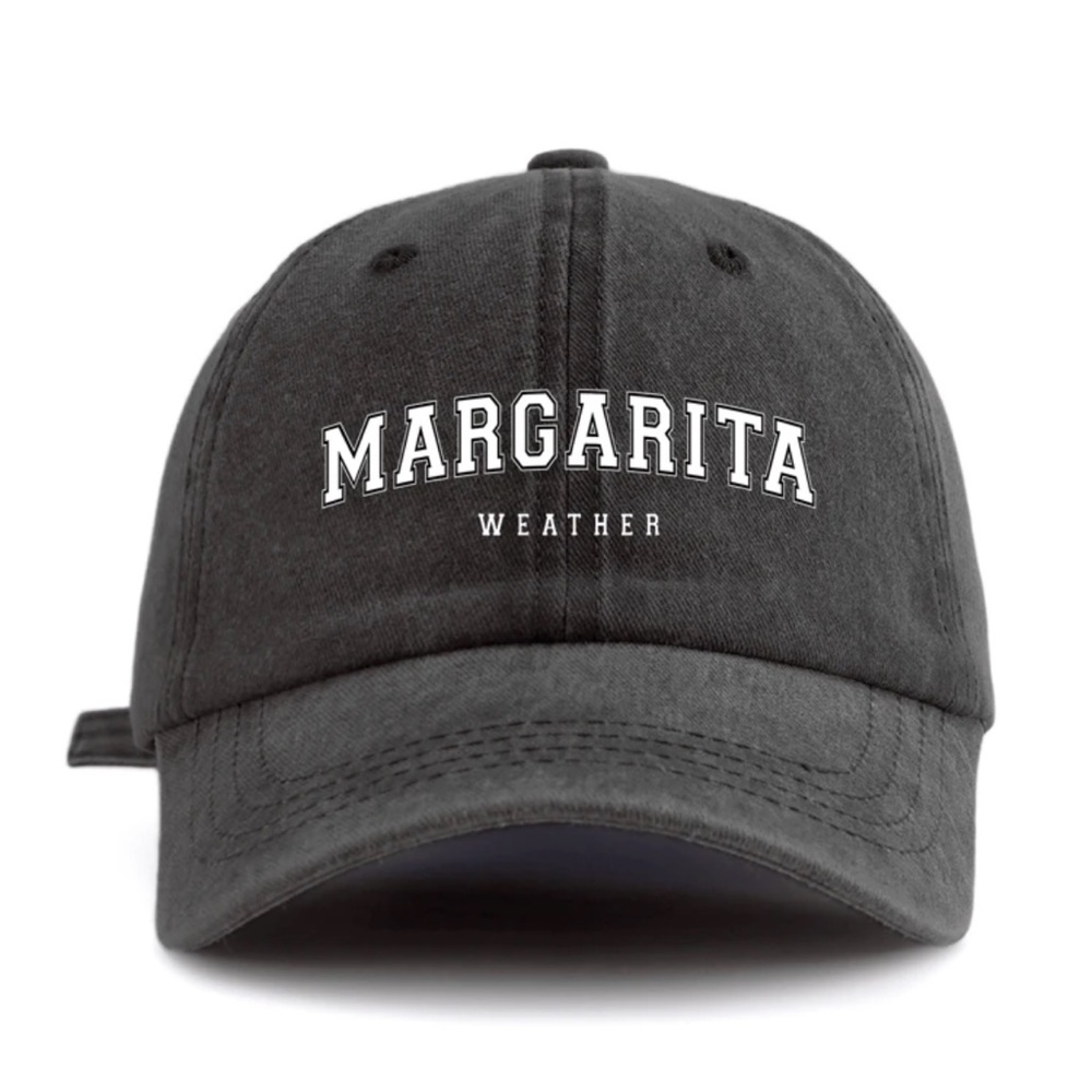 Black Margarita Weather Cap Hat